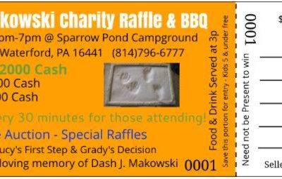 5th Annual Dash J. Makowski Charity Raffle & BBQ